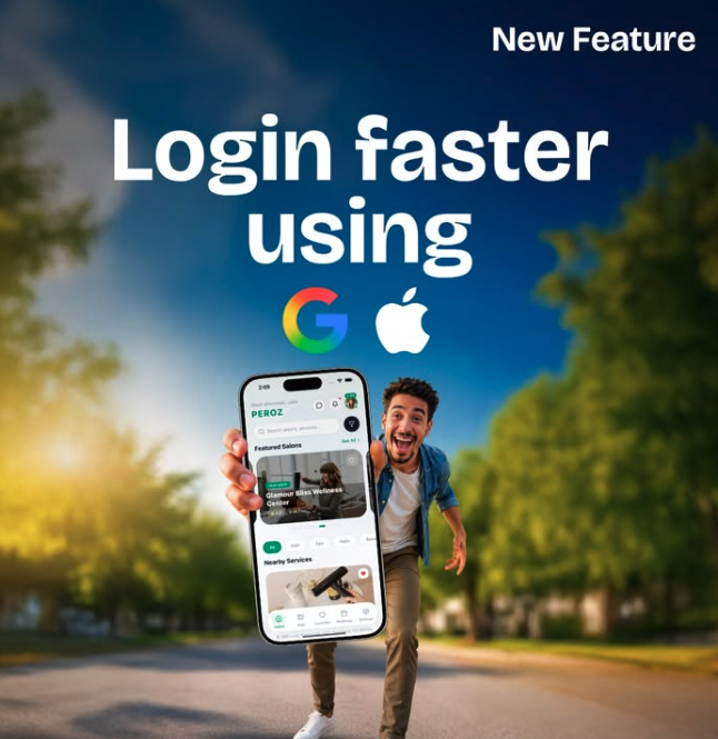 Login Faster with Google and Apple – New Feature in Peroz!