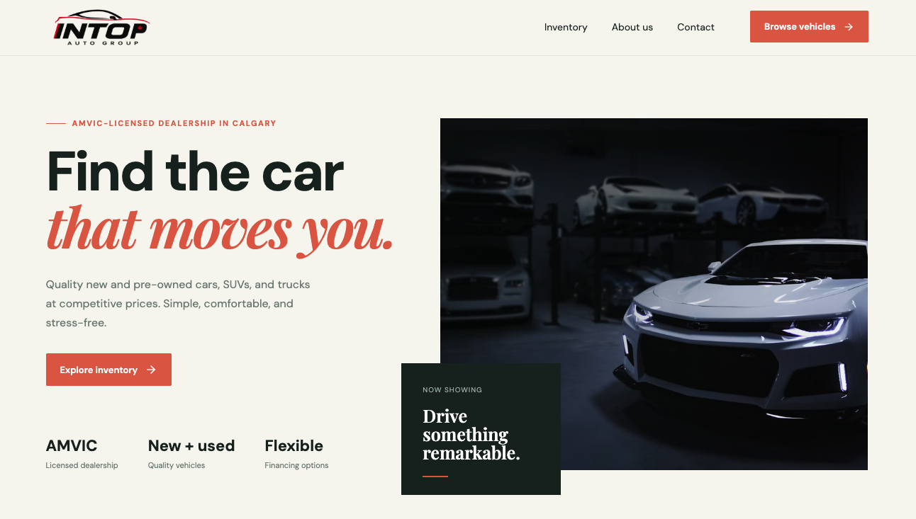 ARA Creative Lab Launches New Website for INTOP Auto Group